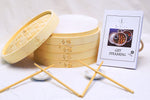 Product display with chopsticks, cookbook and silicone liners